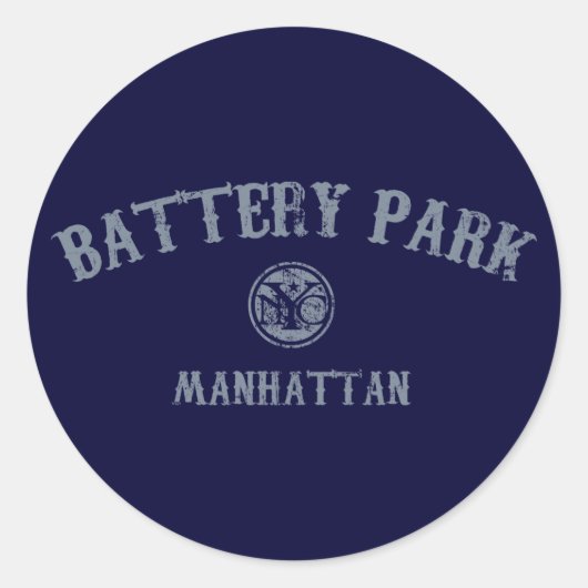 batterijpark ronde sticker (Voorkant)