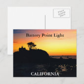 Batterijpuntverlichting, Californië-Briefkaart Briefkaart (Voorkant / Achterkant)