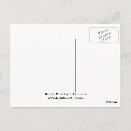 Batterijpuntverlichting, Californië-Briefkaart Briefkaart (Achterkant)