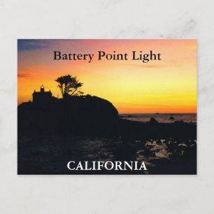 Batterijpuntverlichting, Californië-Briefkaart Briefkaart
