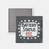Batterijstatus 15 procent koelkastmagneet magneet (Voorkant / Achterkant)