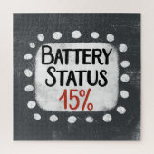 Batterijstatus 15 procent puzzel (Verticaal)