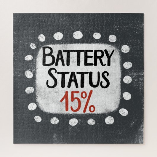 Batterijstatus 15 procent puzzel (Verticaal)