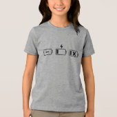 Batterijstatus: leeg, opladen, kapot Tri-Blend shirt (Voorkant)