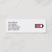 Batterijsymbool Mini Visitekaartje (Voorkant)