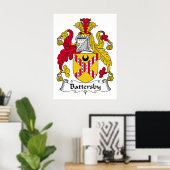 Battersby Family Crest Poster (Thuiskantoor)