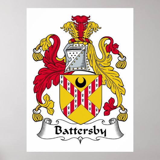 Battersby Family Crest Poster (Voorkant)