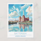 Battersea Londen Engeland Vintage Travel Briefkaart (Voorkant)