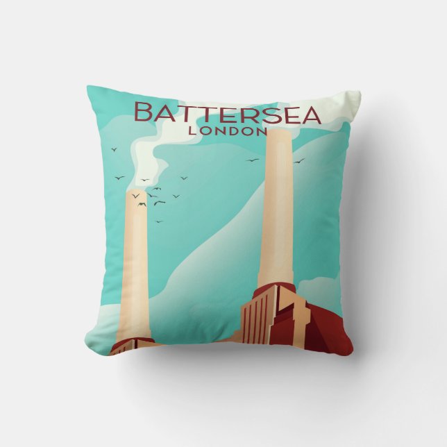 Battersea Londen Kussen (Voorkant)