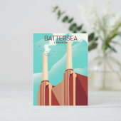 Battersea London Briefkaart (Staand voorkant)