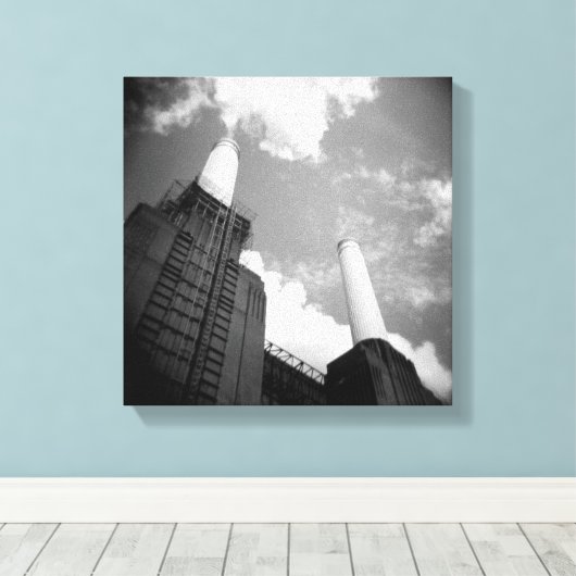 Battersea Power Station Canvas Afdruk (Insitu (Houten vloer))