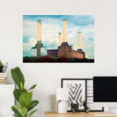 Battersea Power Station Poster (Thuiskantoor)