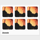 Battersea power station vierkante sticker (Vel)