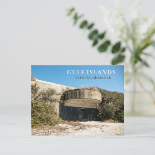 Battery Langdon, Fort Pickens, Gulf Islands NS Briefkaart (Staand voorkant)