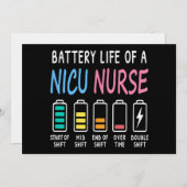 Battery life of a NICU nurse humor level Kaart (Voorkant / Achterkant)