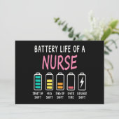 Battery life of a nurse humor chart kaart (Staand voorkant)