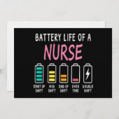Battery life of a nurse humor chart kaart (Voorkant / Achterkant)