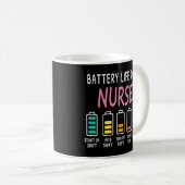 Battery life of a nurse humor chart koffiemok (Voorkant rechts)