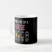 Battery life of a nurse humor chart koffiemok (Voorkant links)