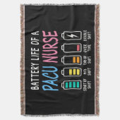 Battery life of a PACU nurse levels humor Deken (Voorkant Verticaal)