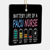 Battery life of a PACU nurse levels humor Keramisch Ornament (Rechts)