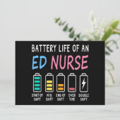 Battery life of an ED nurse levels humor Kaart (Staand voorkant)