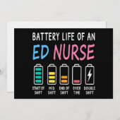 Battery life of an ED nurse levels humor Kaart (Voorkant / Achterkant)