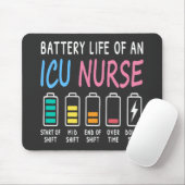 Battery life of an ICU nurse humor chart Muismat (Met muis)