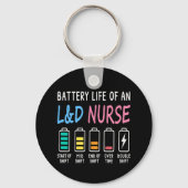 Battery life of an L&D nurse humor chart Sleutelhanger (Achterkant)