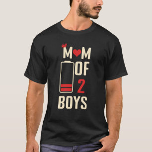 Battery Mam van twee jongens houdt van mam en cite T-shirt