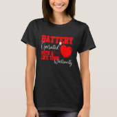 Battery Operated With A Life Time Warranty Heart D T-shirt (Voorkant)