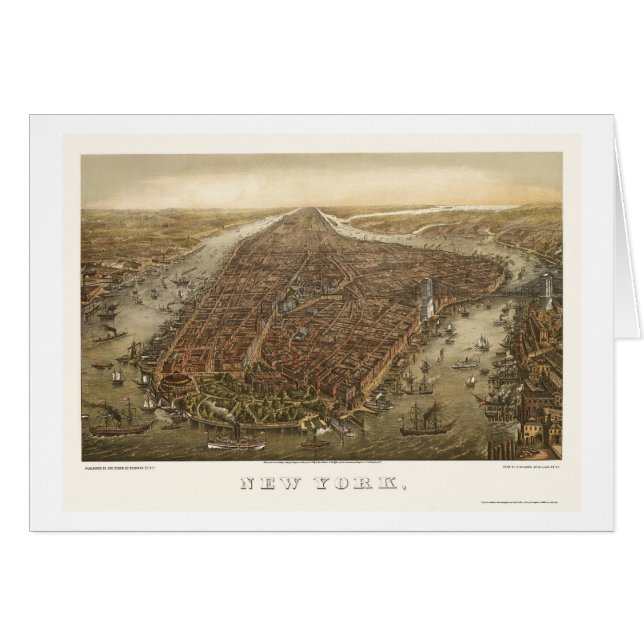 Battery Park, NY Panoramic Map - 1873 (Voorkant Horizontaal)