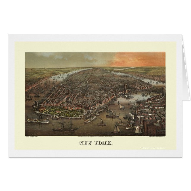 Battery Park, NY Panoramic Map - 1873 (Voorkant Horizontaal)