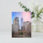 Battery Park van Staten Island Ferry NYC Briefkaar Briefkaart (Staand voorkant)