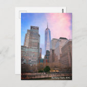 Battery Park van Staten Island Ferry NYC Briefkaar Briefkaart (Voorkant / Achterkant)