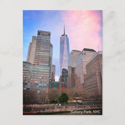 Battery Park van Staten Island Ferry NYC Briefkaar Briefkaart (Voorkant)