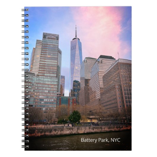Battery Park van Staten Island Ferry NYC Briefkaar Notitieboek (Voorkant)