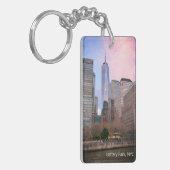 Battery Park van Staten Island Ferry NYC Briefkaar Sleutelhanger (Voorkant Links)