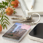 Battery Park van Staten Island Ferry NYC Briefkaar Sleutelhanger (Voorkant Rechts)