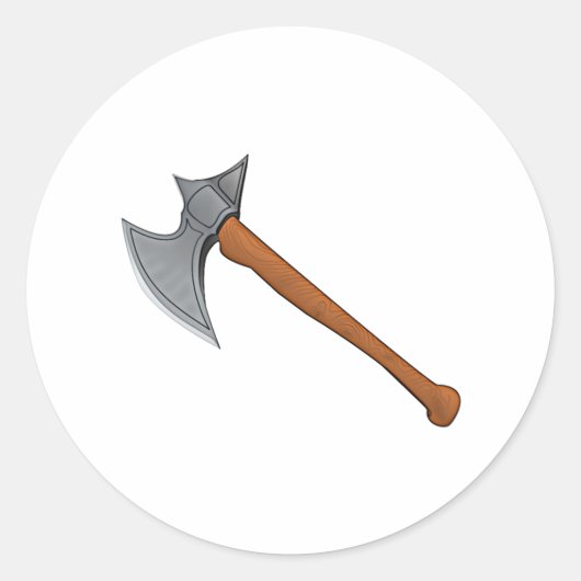 Battle Ax Ronde Sticker (Voorkant)