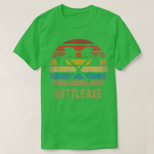 Battle Ax Weapon Retro  T-shirt (Design voorkant)