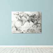 Battle between a Rider and a Dragon, c.1482 Canvas Afdruk (Insitu (Houten vloer))