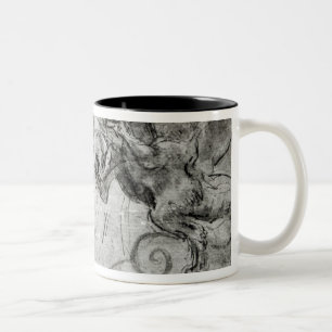 Battle between a Rider and a Dragon, c.1482 Tweekleurige Koffiemok