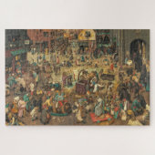 "Battle between Carnival and Lent" 1559, Bruegel, Legpuzzel (Horizontaal)