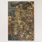 "Battle between Carnival and Lent" 1559, Bruegel, Legpuzzel (Verticaal)