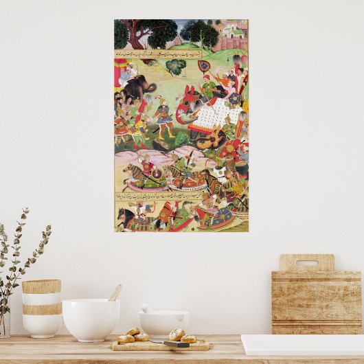 Battle between the forces of Persia and Turan Poster (Keuken)