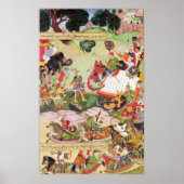 Battle between the forces of Persia and Turan Poster (Voorkant)