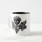 Battle Born Angelina (Rt Handed) Tweekleurige Koffiemok (Voorkant links)