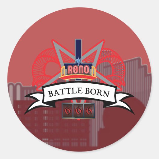 Battle Born Satanisten - Noord-Nevada Stickers (Voorkant)