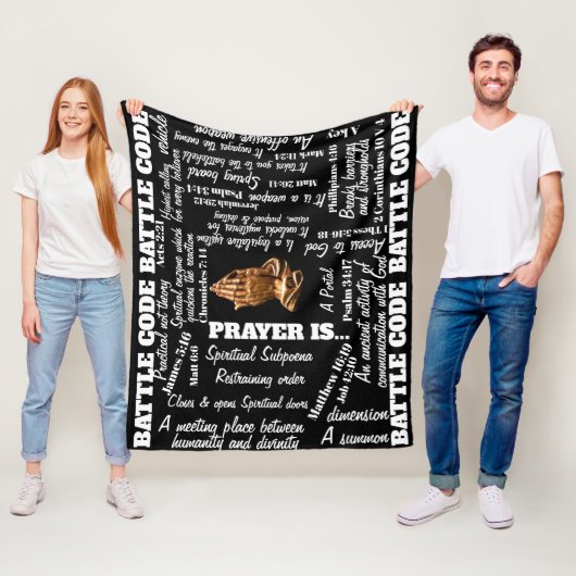 BATTLE CODE PRAYER BLANKET 2 FLEECE DEKEN (In situ)